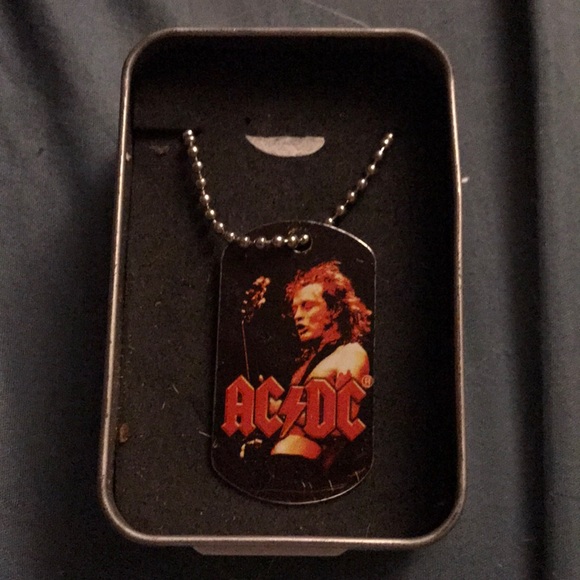 Accessories | Nwt Acdc Angus Young Dog Tag Chain | Poshmark
